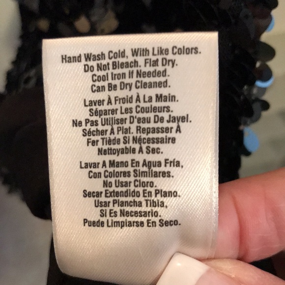 EUC BLACK DKNY LINED ILLUSION AND  SEGUIN BOTTOM DRESS BUILT IN CAMISOLE SIZE S - Picture 7 of 7